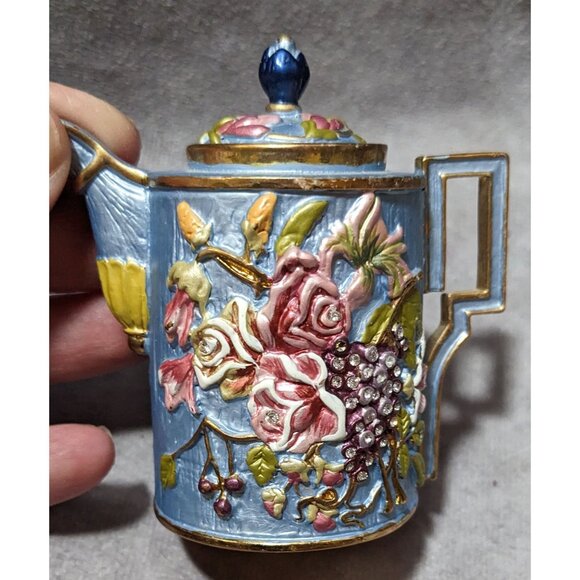 Vintage Cottagecore Collectible Mini Teapot Figure by Rucinni - Picture 9 of 12